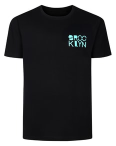 Bigdude Brooklyn Back Print T-Shirt Black